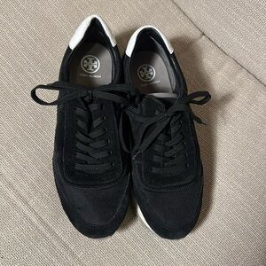 Tory Birch Black Sneakers - worn 1x black suede mesh mix size 8m